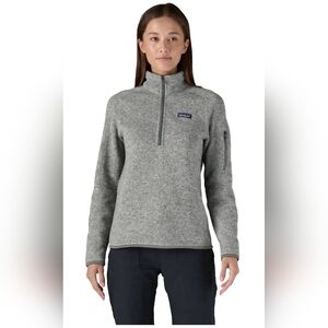 Patagonia Women's L Gray Better Sweater 1/4 Zip Fleece Pullover